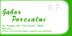 gabor porcsalmi business card