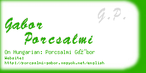 gabor porcsalmi business card